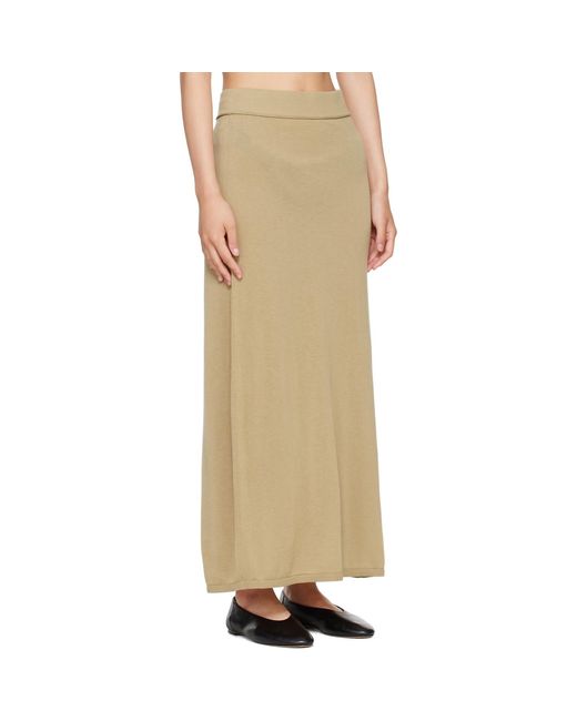 Totême Natural Long Knit Maxi Skirt