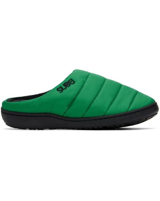 SUBU Green Quilted Slippers for men
