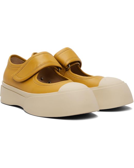 Marni Black Nappa Leather Mary Jane Ballerina Flats