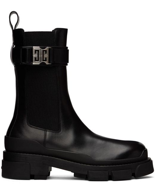 Givenchy Leather Black Terra Chelsea Boots | Lyst