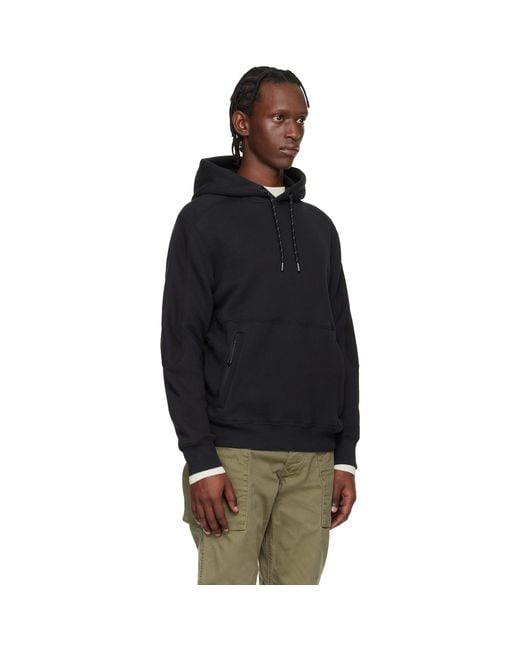 Parajumpers Black Elijah Fleece Hoodie for men