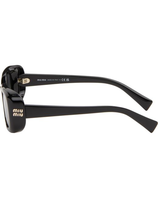 Miu Miu Gray Rectangular Sunglasses