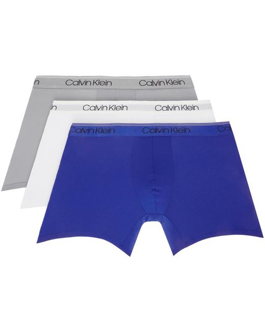 Calvin Klein Blue Three-Pack Boxers for men