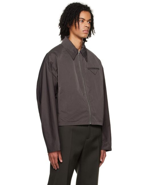 メンズ Bottega Veneta グレー Triangle Pocket ジャケット ブラック