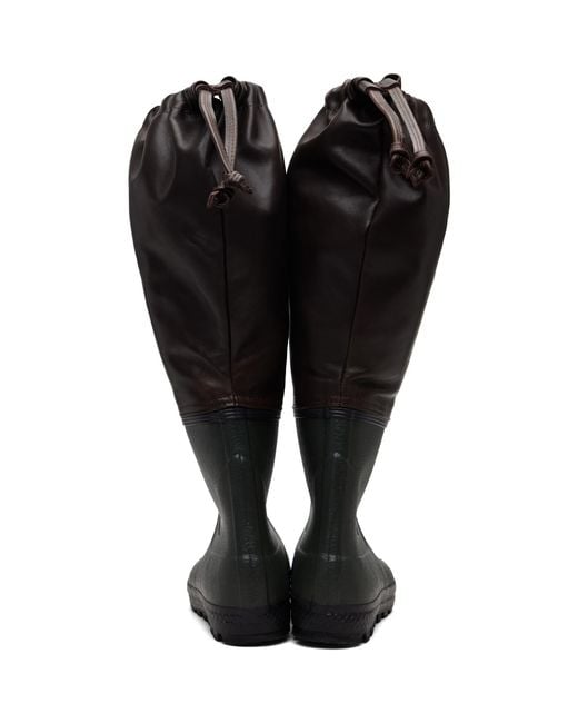 Rier Black Ssense Exclusive Farmer Rain Tall Boots