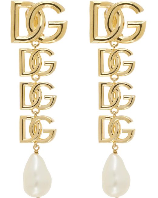Dolce & Gabbana ゴールド クリップオン ロゴ イヤリング Metallic