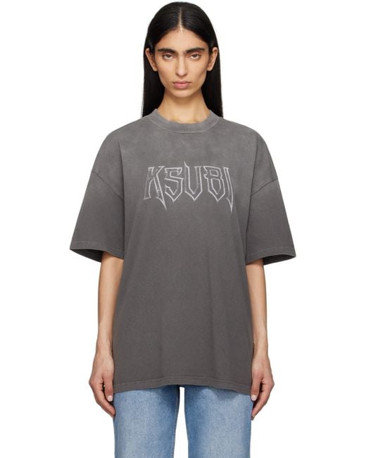 Ksubi グレー Kingdom Boyfriend 半袖Tシャツ Black