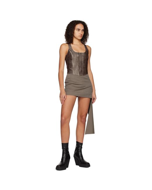 Yuzefi Black Asymmetric Miniskirt