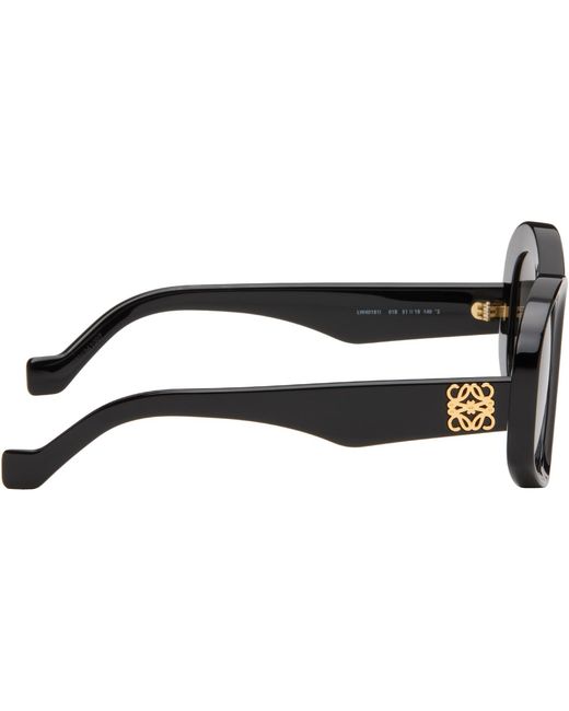 Loewe Black Beveled Pentagon Sunglasses