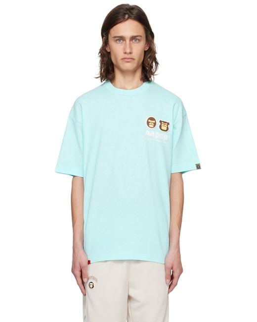 Aape By A Bathing Ape Blue Patch T-Shirt for men