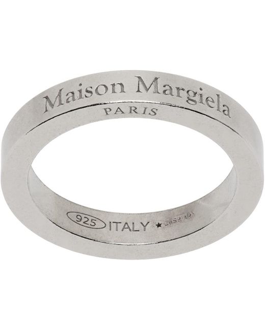Maison Margiela シルバー ロゴ リング Metallic