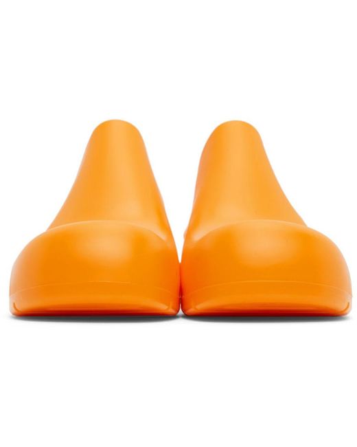 Bottega Veneta Black Orange Puddle Loafers