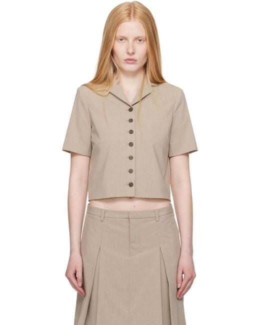 Sandy Liang Natural Beverly Jacket