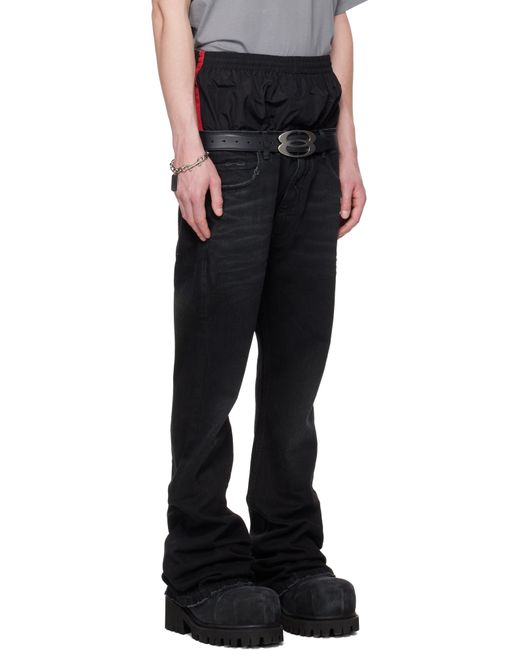 Balenciaga Black Layered Jeans for men