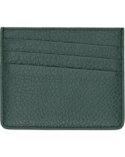 Maison Margiela Green Four Stitches Card Holder