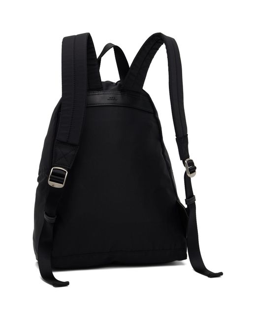 A.P.C. Black Backstage Small Backpack for men