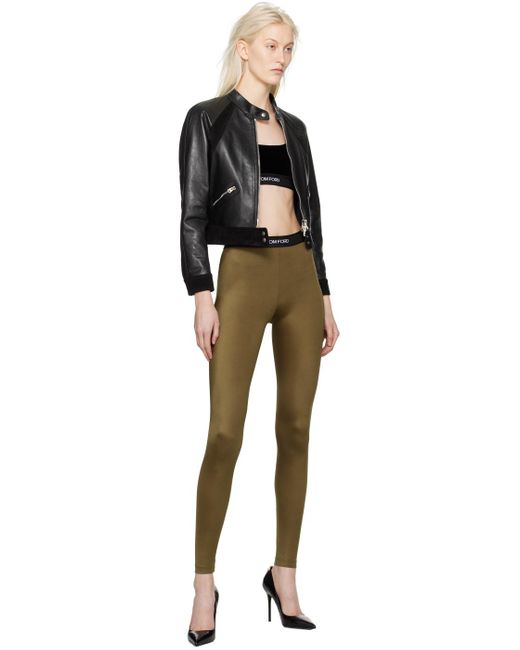 Tom Ford Black Cropped Leather Jacket