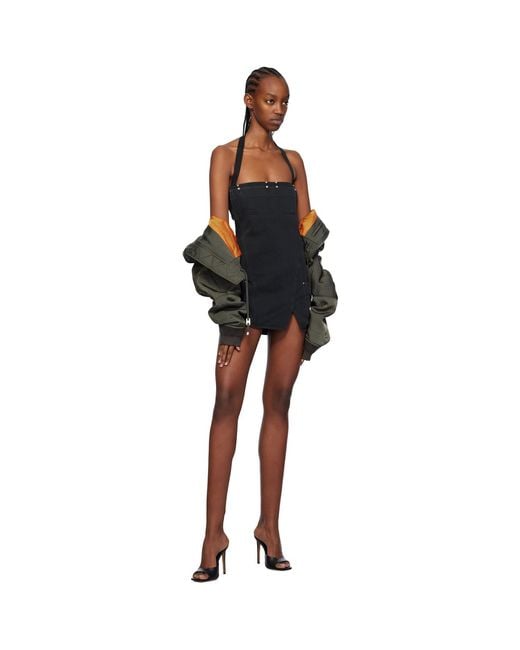 Dion Lee Black Apron Minidress