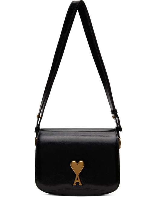 AMI ブラック Paris Paris レザー バッグ Black