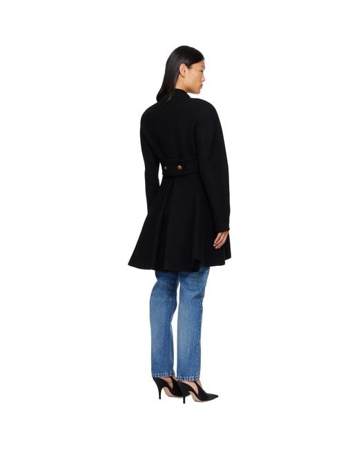 Versace Black Wool Coat