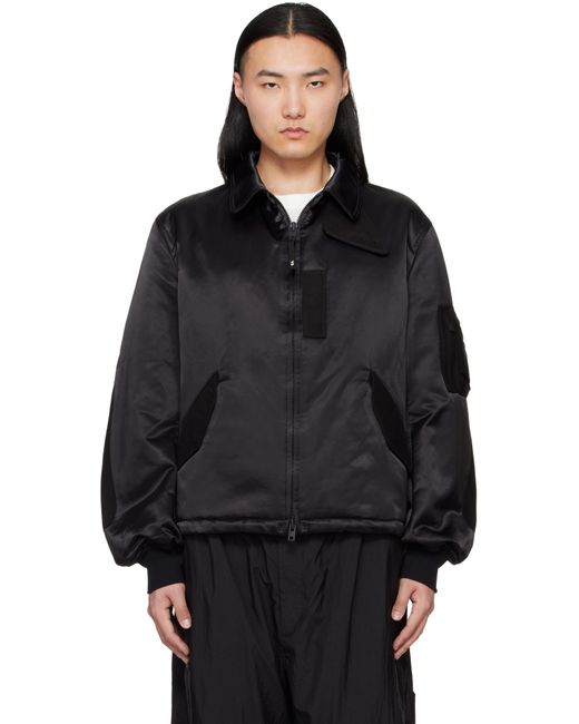 メンズ Y-3 ブラック Nylon ボンバージャケット Black
