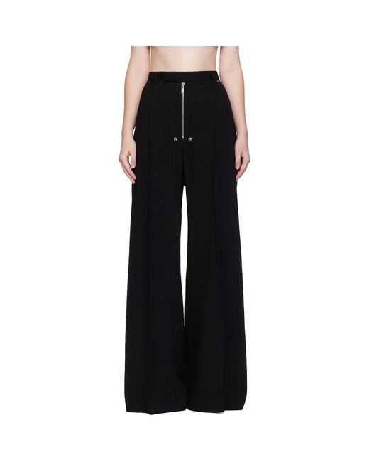 Rick Owens Black Concordians Tailored Wide Belas Trousers