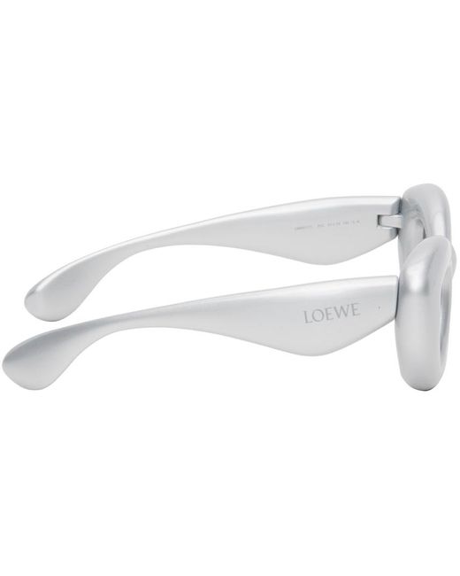 Loewe Black Silver Inflated Butterfly Sunglasses for men