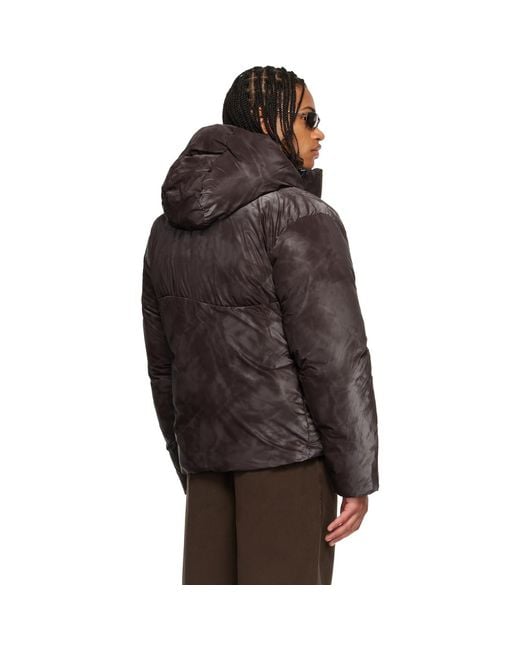 Dime Black Wavy Puffer Jacket for men