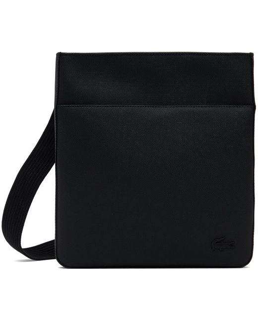 Lacoste Black Classic Petit Flat Bag for men
