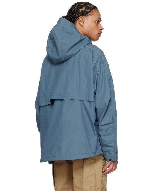 Nanamica Blue Hooded Jacket for men