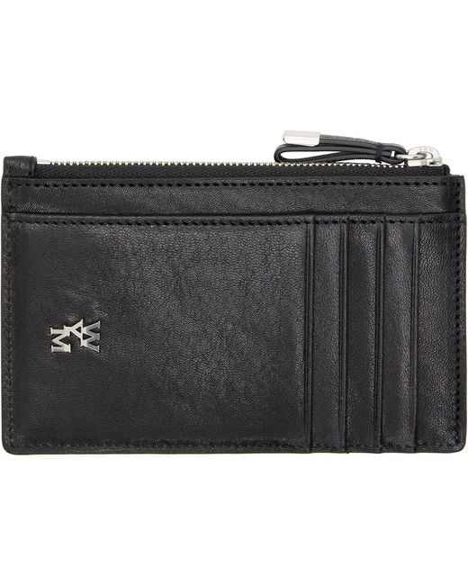 Wooyoungmi Black Leather Card Holder for men