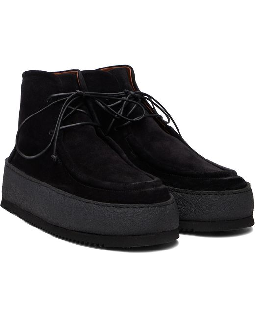 Marsèll Black Parapana Leather Ankle Boots for men