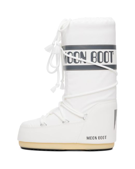 Moon Boot White Icon Nylon Boots for men