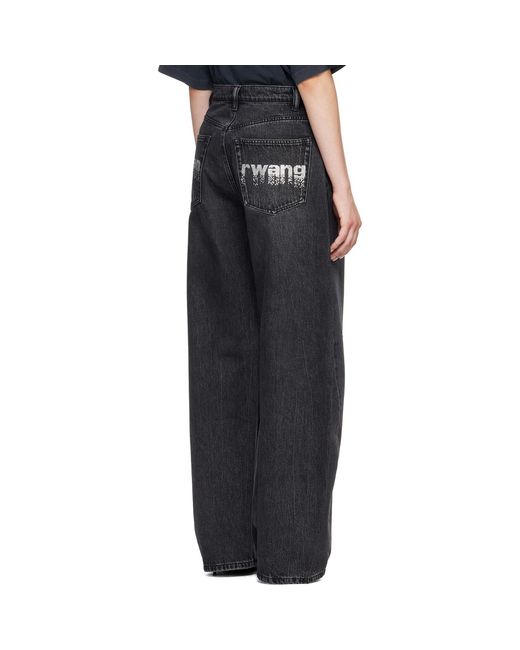 Alexander Wang Black Crystal Blow Up Jeans