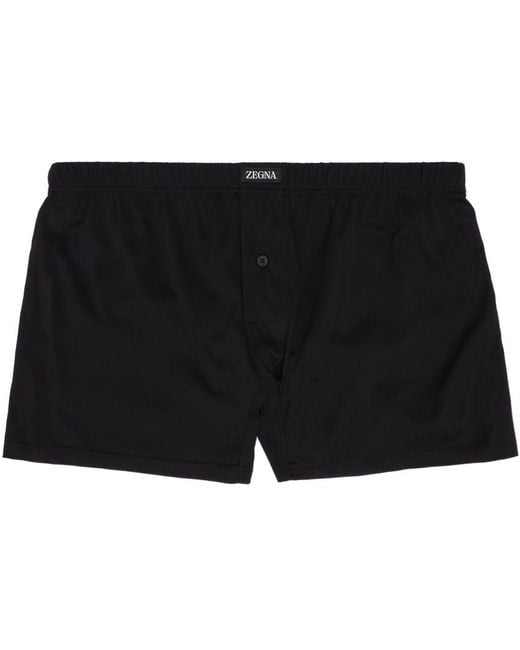 Zegna Black Button-fly Boxers for men