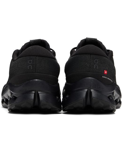 On Shoes Black Cloudsurfer Trail 2 Waterproof Sneakers for men