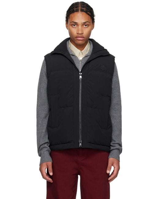 Maison Kitsune Sleeveless Down Puffer Vest in Black for Men Lyst UK