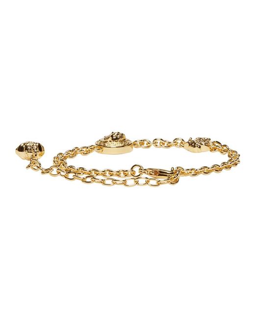 Versace Gold Medusa Anklet in Metallic | Lyst