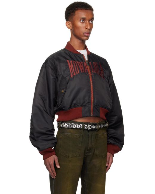 Mowalola Reversible Embroidered Logo Bomber Jacket in Black for Men Lyst UK