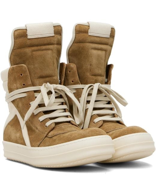 Rick Owens Brown Geobasket Sneakers for men
