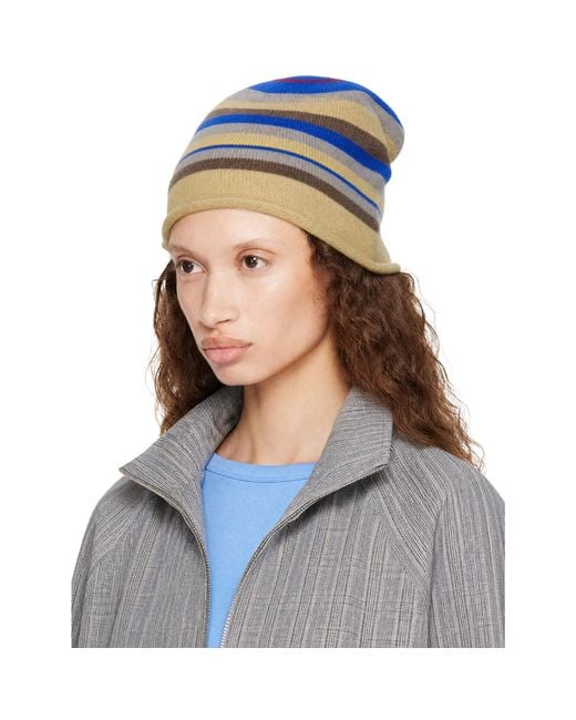 Edward Cuming Blue Striped 'Stoner' Beanie