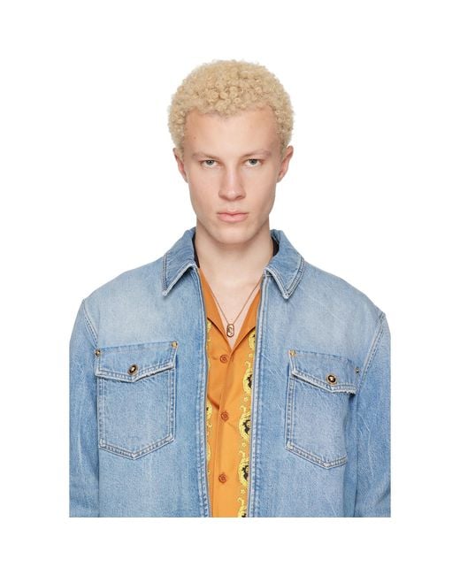 Versace Metallic Medusa Biggie Necklace for men