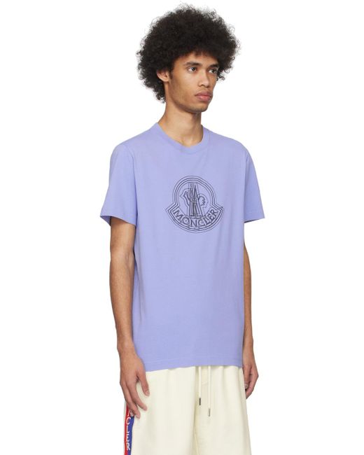 Moncler Blue Graphic T-shirt for men