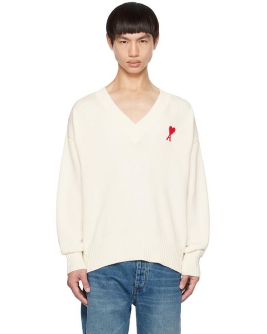 AMI Off-white Ami De Cœur Sweater for men