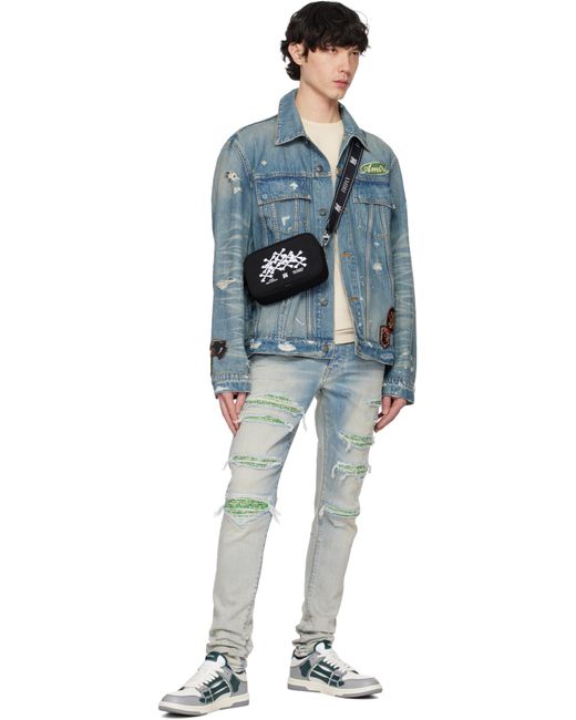 Amiri Blue Boucle Thrasher Jeans for men