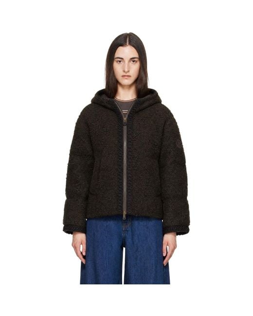 Moncler Black Cristallin Hooded Down Jacket