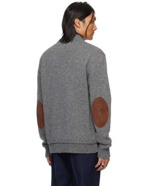 Maison Margiela Gray Patch Sweater for men