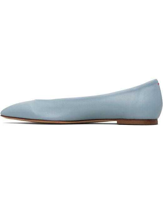 Aeyde Black Ellie Almond-Toe Flats