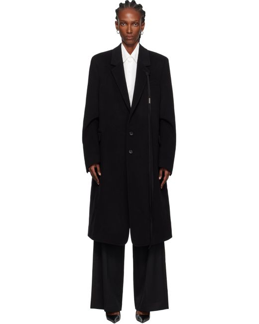 Ann Demeulemeester ブラック Viv High Comfort テーラードコート Black