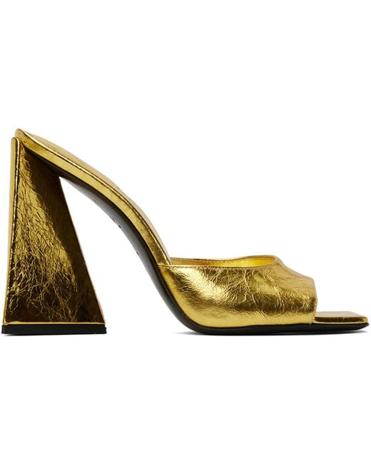 The Attico Black Gold Devon Mules